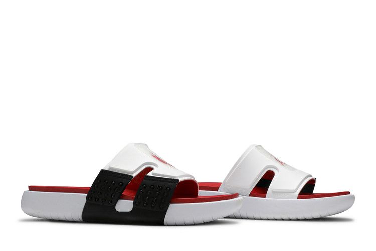 Jordan Hydro 8 Retro Slide White Black Fire